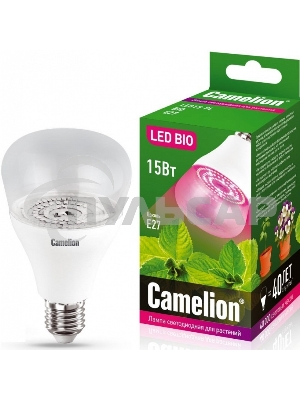 Лампа светодиодная для растений Camelion LED15-PL/BIO/E27 15Вт 220В 12770