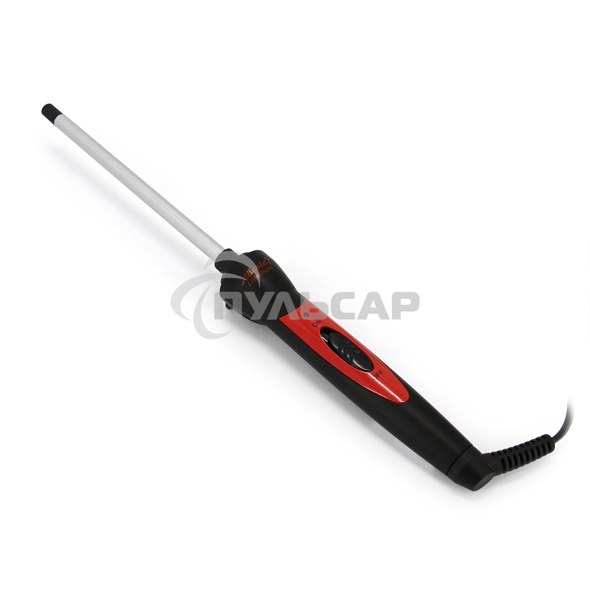 Щипцы д/завивки Atlanta, ATH-6647 красн, 10мм, 20Вт, двойная термоизоляция, хромированное покрытие, керамический ТЭН, вращающийся шнур, цвет-красный.