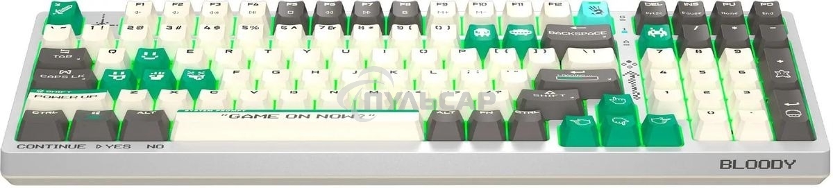 Клавиатура проводная A4Tech Bloody S98 Pixels Green USB белый/бежевый