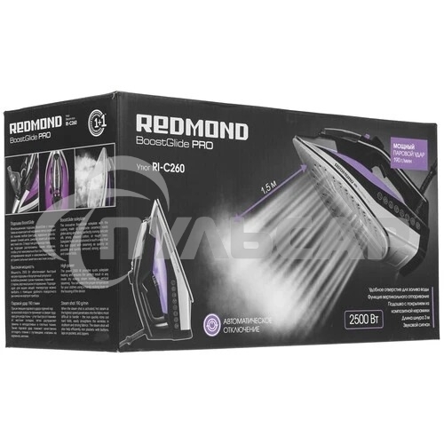 Утюг Redmond RI-C260 черный/фиолетовый