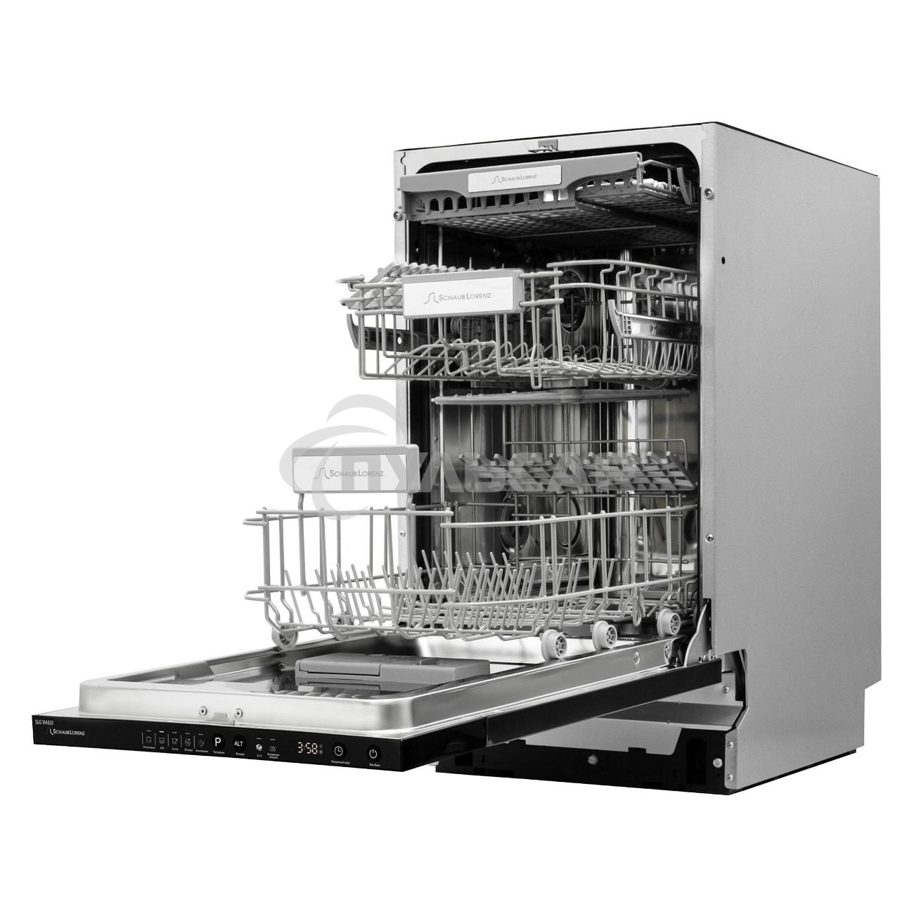 Встраиваемая посудомоечная машина Schaub Lorenz SLG VI4610, черный, 44.8 см, 11 компл., 49 дБ, класс A++