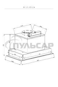 Вытяжка встраиваемая Kuppersberg High-Tech Inflat 60 B черный, 60 см, 780 куб. м/ч, 56 дБ