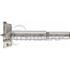 Сверло Форстнера по дереву, 35 мм, цилиндрический хвостовик Сибртех