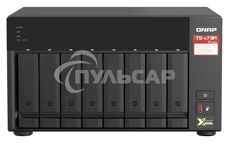 Сетевое хранилище без дисков SMB QNAP TS-873A-8G NAS, 8 trays 3,5