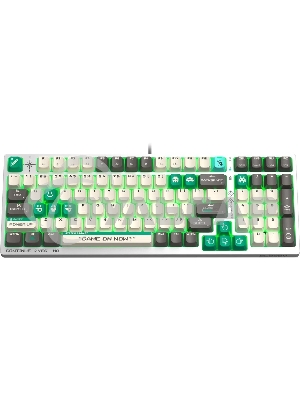 Клавиатура проводная A4Tech Bloody S98 Pixels Green USB белый/бежевый