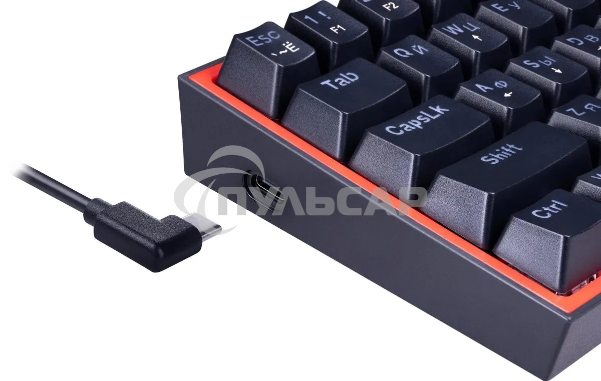 Клавиатура проводная REDRAGON Fizz RU,Rainbow,красные свитчи