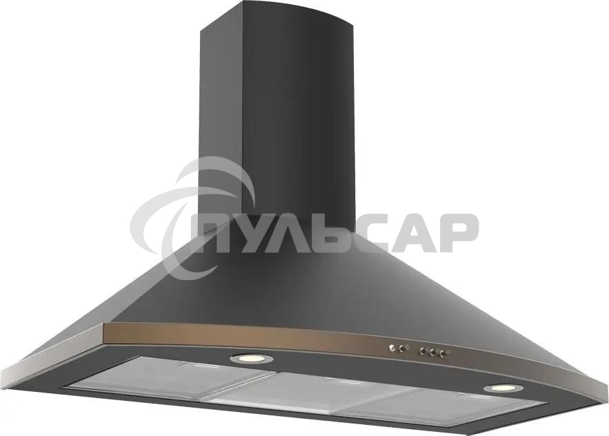 Вытяжка каминная Elikor Сигма 90П-650-К3Д антрацит/бронза, 90 см, 650 куб. м/ч, 56 дБ