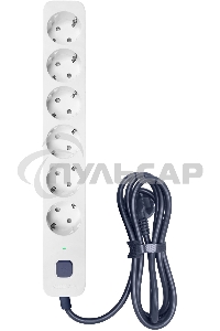 Сетевой фильтр Powercom SP-06W 5,0 м 5.0м (6 розеток) белый/серый (коробка)