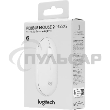 Мышь беспроводная Logitech Pebble 2 M350S белый, 4000 dpi, Bluetooth, кнопки - 3