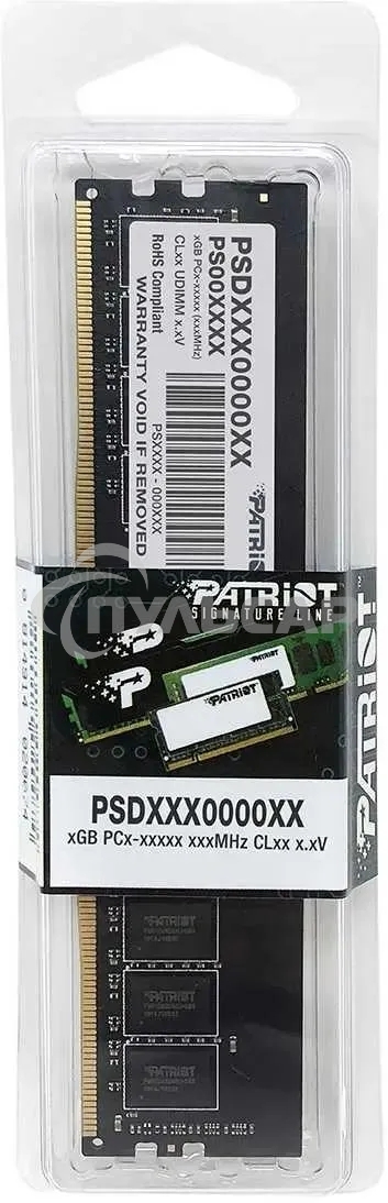 Оперативная память Patriot Signature, DDR4, 16Gb (1x16 Gb), 3200 MHz, CL22, DIMM