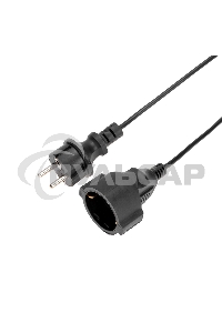 Удлинитель-шнур PROconnect на рамке ПВС 3х0,75мм², 20м, с/з, 6А, 1300Вт, IP20, черный