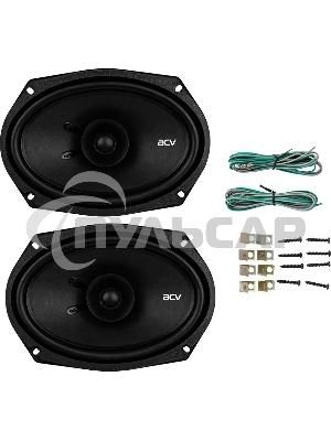 Колонки автомобильные ACV PD-691 (без решетки) 240Вт 91дБ 4Ом 16x23см (6x9дюйм) (ком.:2кол.) коаксиальные однополосные
