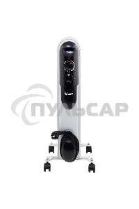 Обогреватель масляный MTX OCH-1500, белый, 1500 Вт, 15 м2, термостат