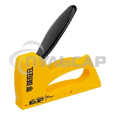 Степлер пластиковый Denzel скобы в комплекте, тип 53, 6-10 мм