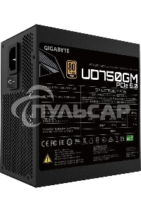 Блок питания Gigabyte ATX 750W GP-UD750GM PG5 80 PLUS gold (20+4pin) APFC 120мм fan 8xSATA Cab Manag RTL
