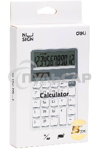 Калькулятор настольный Deli Nusign ENS042WHITE белый 12-разр.