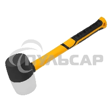 Киянка резиновая Denzel 450 г, черно-белая, фибергласовая рукоятка c TPR покрытием