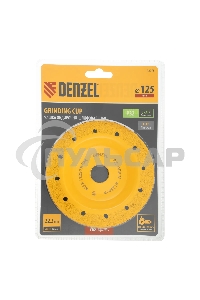 Чашка твердосплавная зачистная Denzel 125 мм, плоская, мелкое зерно #32
