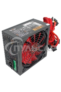 Блок питания Ginzzu PC700 14CM(Red) 80 PLUS black,APFC,24+4p,2 PCI-E(6+2), 7*SATA, 4*IDE,оплетка, кабель питания,цветная коробка