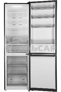 Холодильник Hyundai CC50073F черный, двухкамерный, 273/142л, морозилка снизу