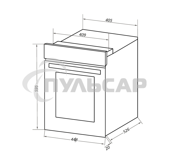 Духовой шкаф электрический встраиваемый HOMSair OES456BK черный
