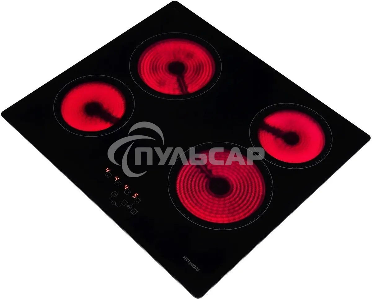 Электрическая варочная панель Hyundai HHE 6410 BG Hi-Light, независимая, черный