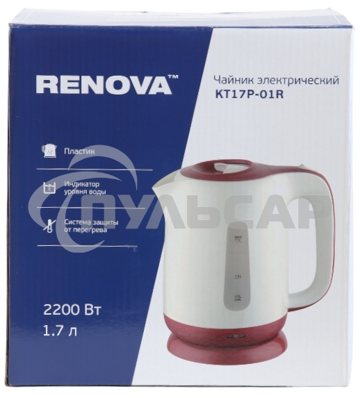 Чайник электрический Renova KT17P-01R Пластик
