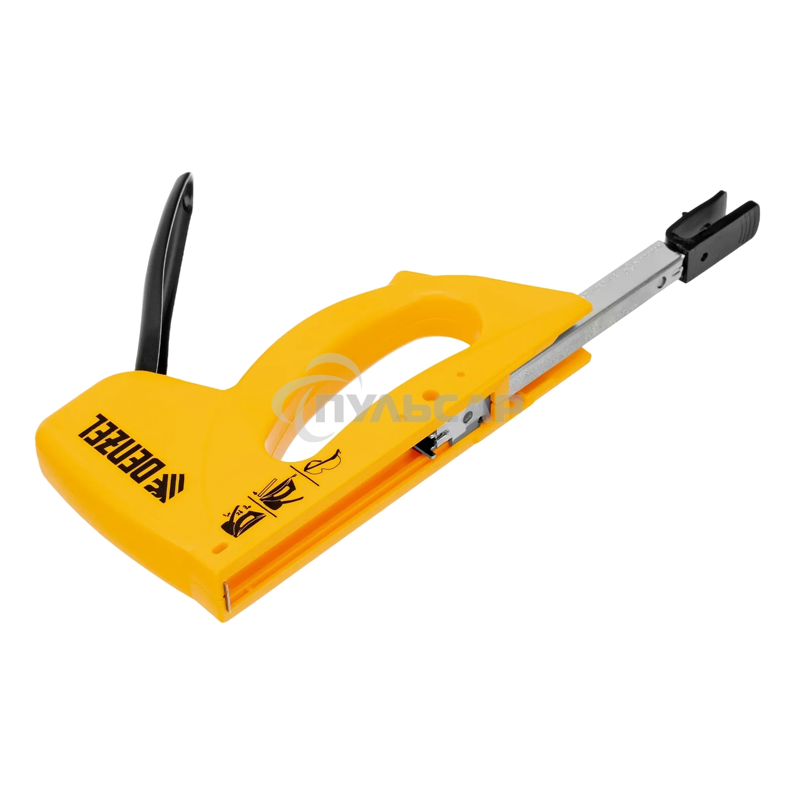 Степлер пластиковый Denzel скобы в комплекте, тип 53, 6-10 мм