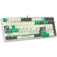 Клавиатура проводная A4Tech Bloody S98 Pixels Green USB белый/бежевый