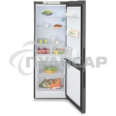 Холодильник Бирюса Б-W6034 графит матовый двухкамерный 210/85л морозилка снизу