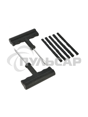 Ремкомплект для бескамерных шин Deli DL120001 (шило, рашпиль, 5 резиновых жгутов)