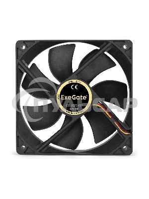 Вентилятор для корпуса ExeGate EX12025H3P черный, 120 мм, 1500 об/мин, 25 дБ, 3 pin