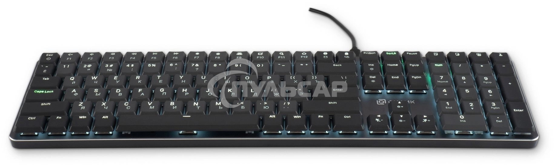 Клавиатура проводная Oklick K953X (1901086) проводная, USB, черный/серый