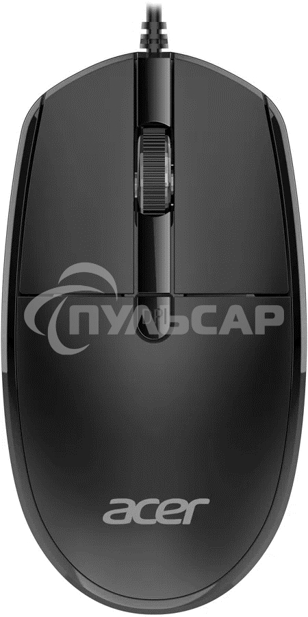 Мышь проводная Acer OMW401 черный, 2000 dpi, USB, кнопки - 4
