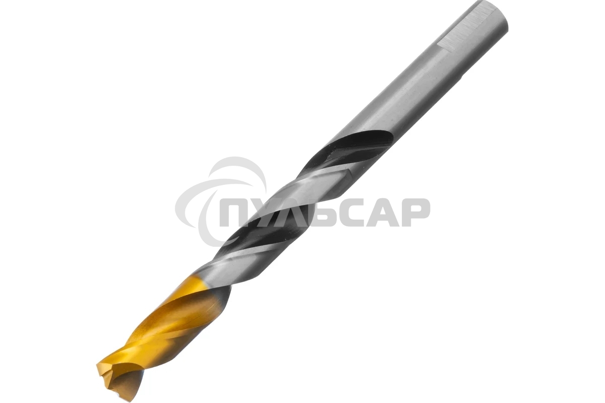 Сверло спиральное по металлу Denzel 12 x 151мм, Р6М5, Golden Tip, многогранная заточка