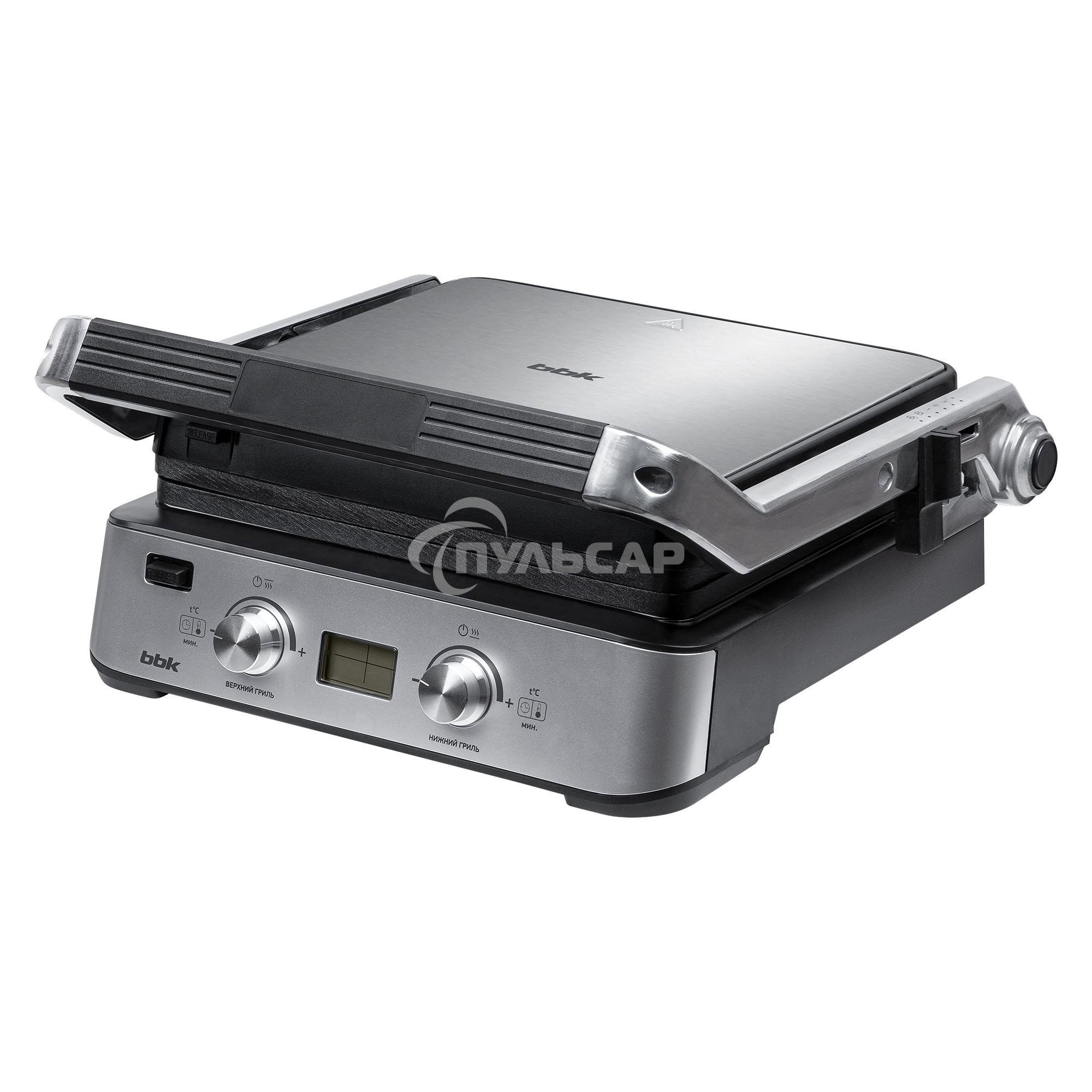 Гриль электрический BBK BEG2004 2000 Вт, черный/металлик