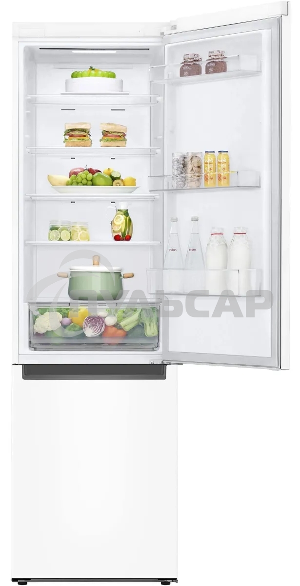 Холодильник LG GA-B509LQYL белый двухкамерный 277/107л морозилка снизу, No Frost