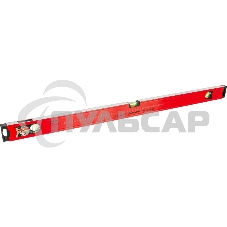 Уровень алюминиевый Matrix магнитный, 1000 мм, фрезерованный, 3 глазка, усиленный