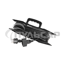 Удлинитель-шнур PROconnect на рамке ПВС 3х0,75мм², 20м, с/з, 6А, 1300Вт, IP20, черный