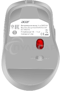 Мышь беспроводная Acer OMR310 светло-серый, 1600 dpi, радиоканал, Bluetooth, USB, кнопки - 7