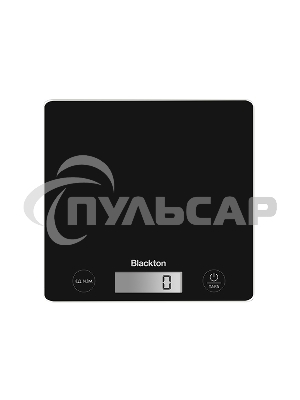 Кухонные весы Blackton Bt KS1003 Black. Тип управления: сенсорное, дисплей LCD, диапазон измерений: 1 - 10000 г, количество высокочувствительных датчиков: 4, выбор единиц измерения: грамм, килограмм, фунт, унция, интервал измерения: 1 г, максимальный вес: