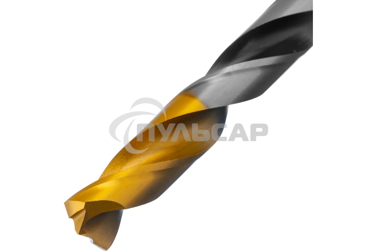 Сверло спиральное по металлу Denzel 12 x 151мм, Р6М5, Golden Tip, многогранная заточка