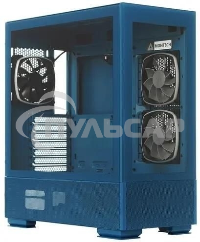 Компьютерный корпус Montech SKY TWO MOROCCO голубой без БП ATX 4x120мм 2xUSB3.0 1xUSB3.1 audio bott PSU