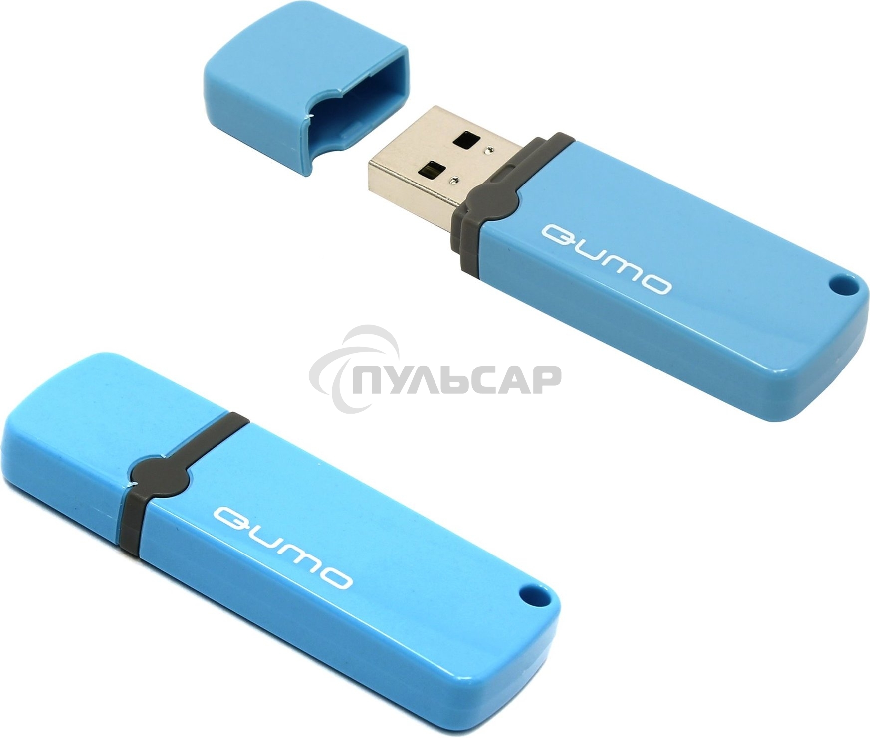 Флешка USB QUMO 8 Gb, Optiva 02 Blue QM8GUD-OP2-blue
