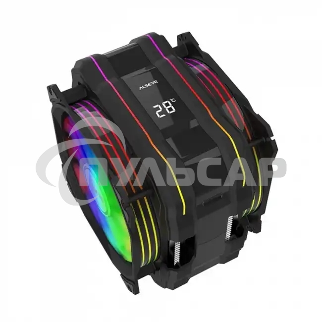 Кулер для процессора Alseye M120D Plus черный, 120 мм, алюминий/медь, 1900 об/мин, 41.2 дБ, 4 pin, 200 Вт, 160 мм