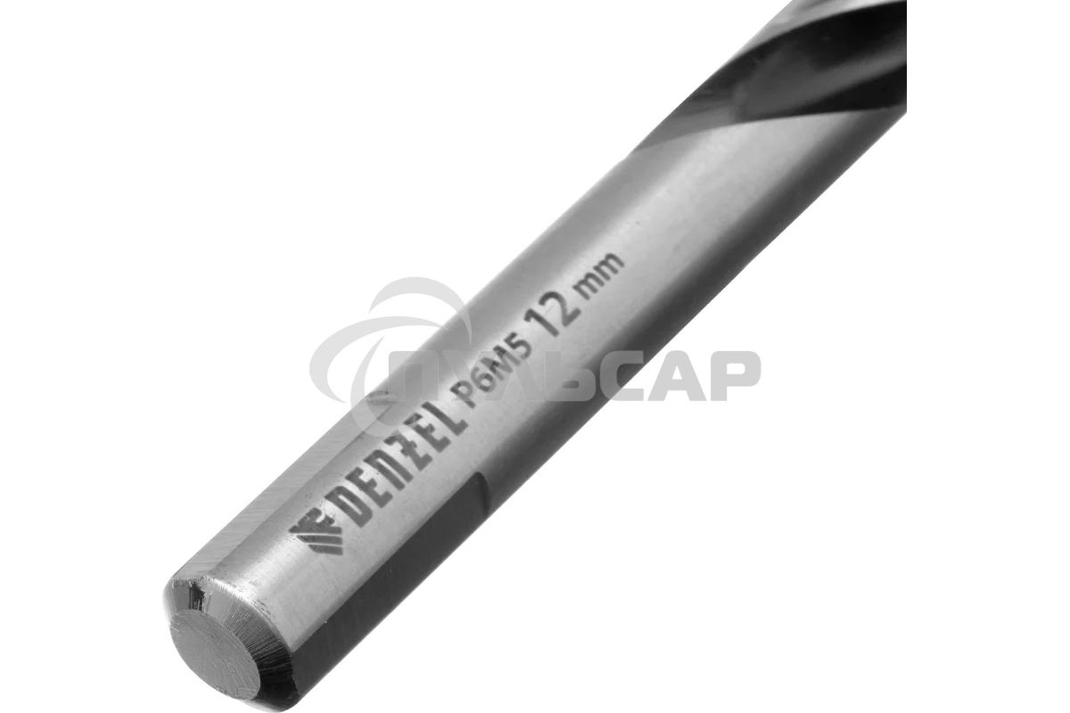 Сверло спиральное по металлу Denzel 12 x 151мм, Р6М5, Golden Tip, многогранная заточка
