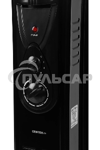 Обогреватель масляный Centek CT-6200 (7 секций) черный, 700/1000/1500Вт, 3 режима, механический термостат