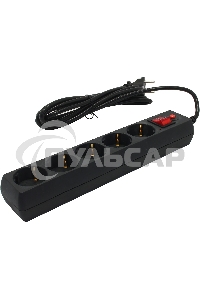 Сетевой фильтр BURO Сетевой фильтр, 5 розеток, 3 метра, (500SH-3-B), черный 992293