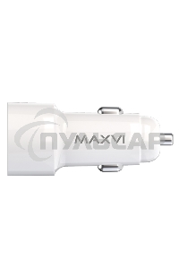 Автомобильное зарядное устройство Maxvi CCM-PS242 Plus T 2хUSB 2.4А + кабель Type-C 1м, белый