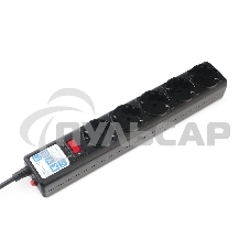 Сетевой фильтр Powercube SPG5-С2 1.9м (5 розеток) черный (коробка)